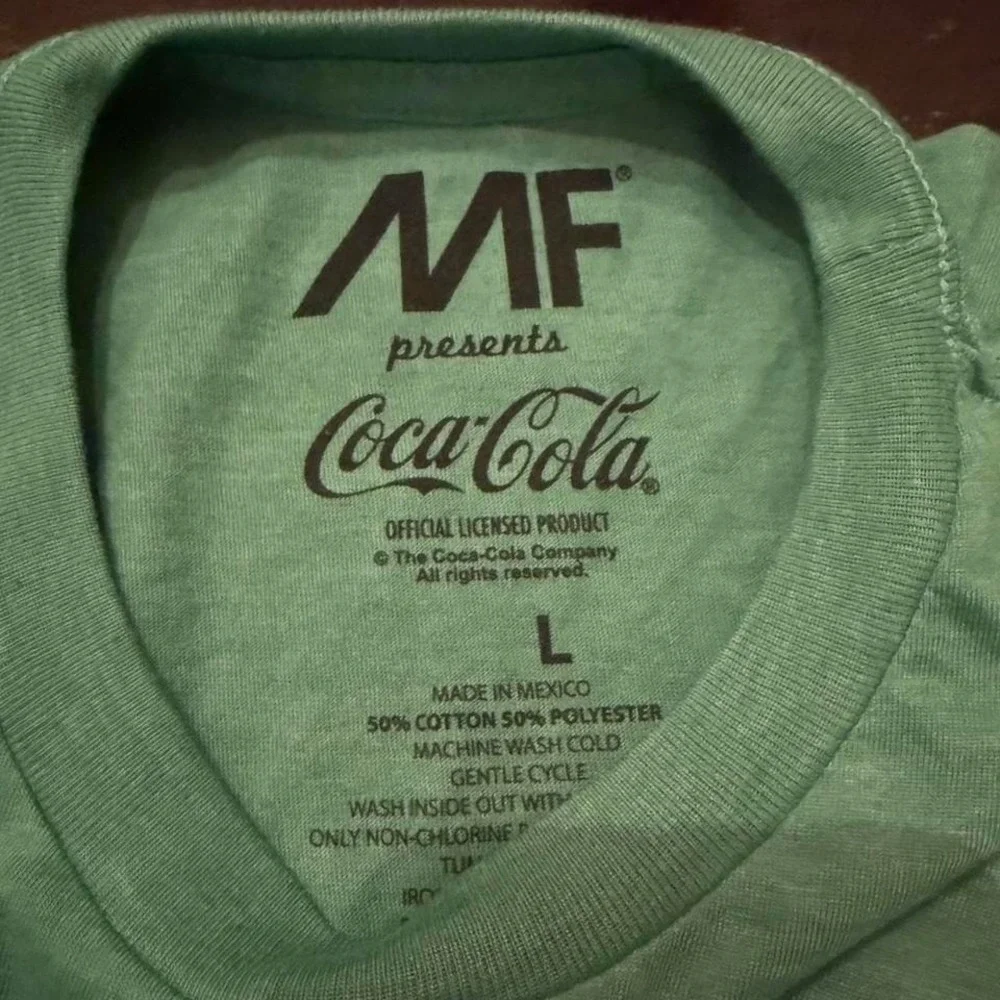 MF Sprite Coca-Cola Graphic T-Shirt Mens Large Green Heather‎ Retro Logo Tee